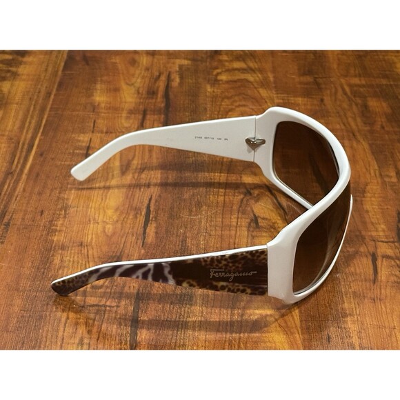 NEW Salvatore Ferragamo 2148 507/13 White Animal Print Women’s Wrap Sunglasses main image 4